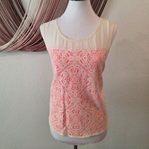 Marc by Marc Jacobs Coral Lace Tank Top Sz M